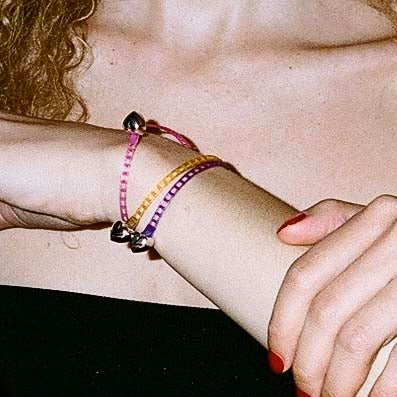 Heart TAG Purple Bracelet