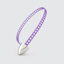  Purple bracelet with silver rocket clasp